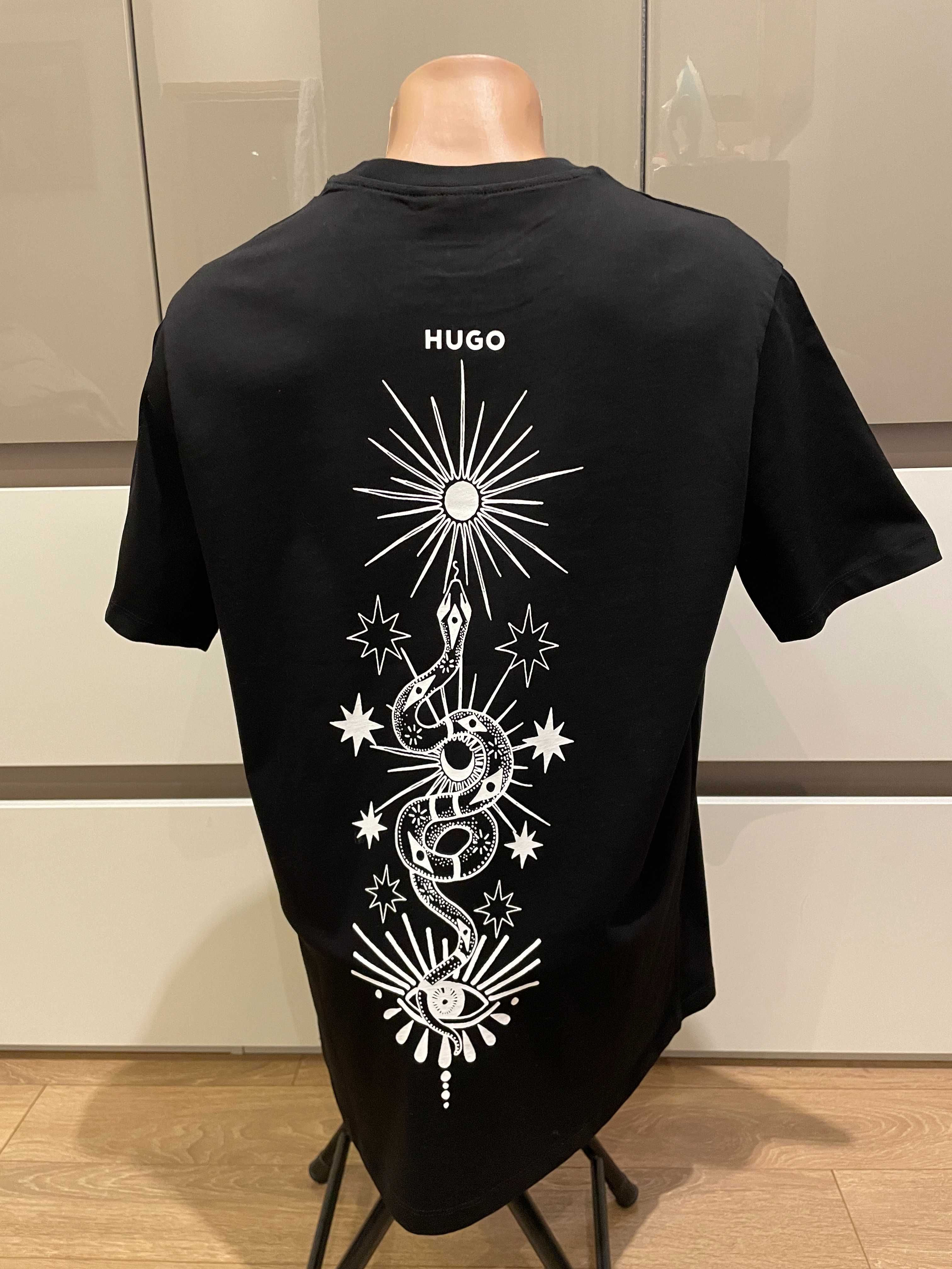 Оригинална тениска HUGO BOSS Dedico с фигурална щампа: M, XL и XXL