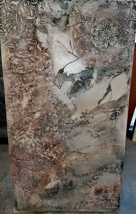 Картина от декоративна мазилка травертин