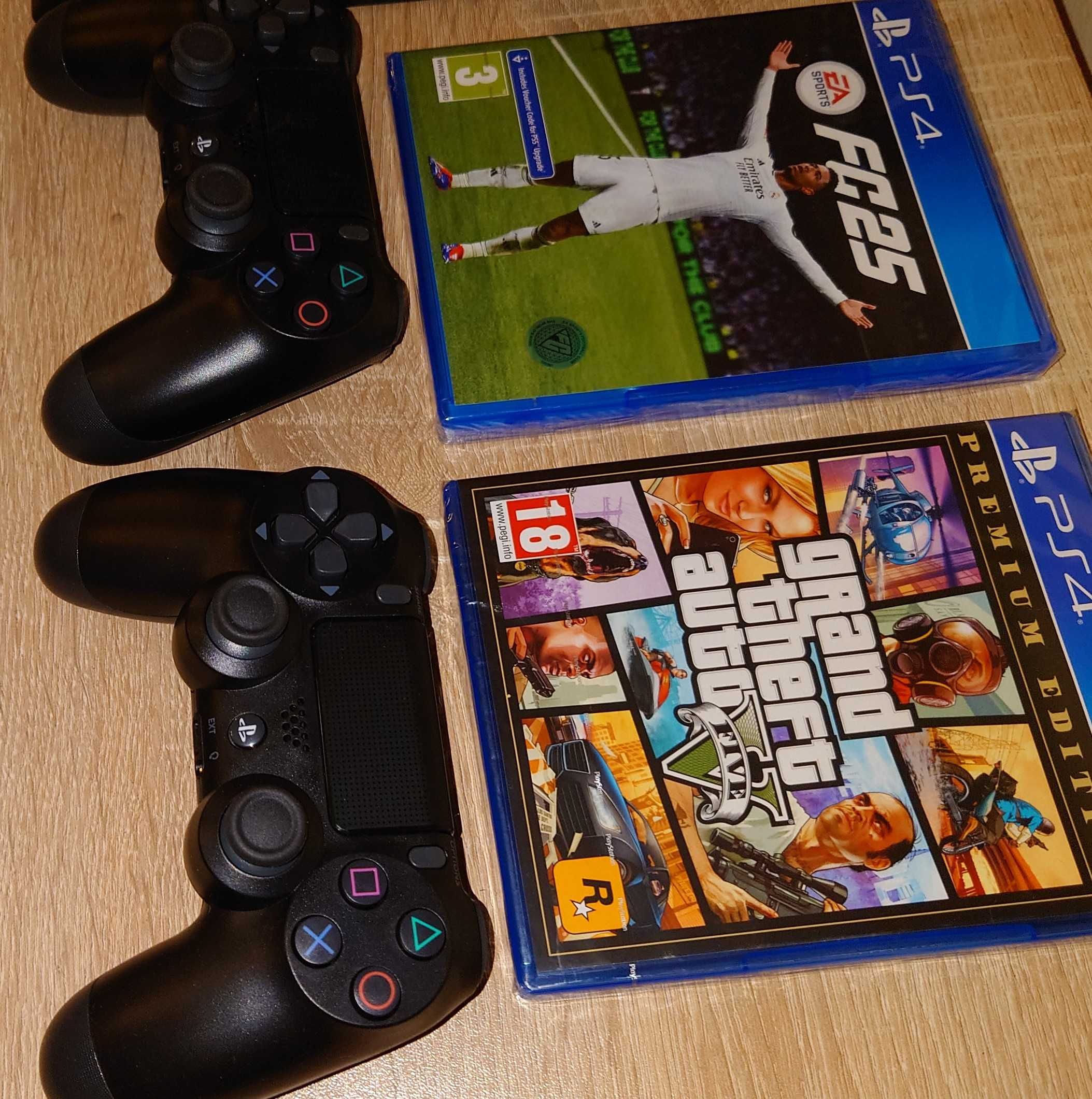 [ PS4 + FC25 + GTA 5 > 1000GB PlayStation 4 Slim с 2 джойстика