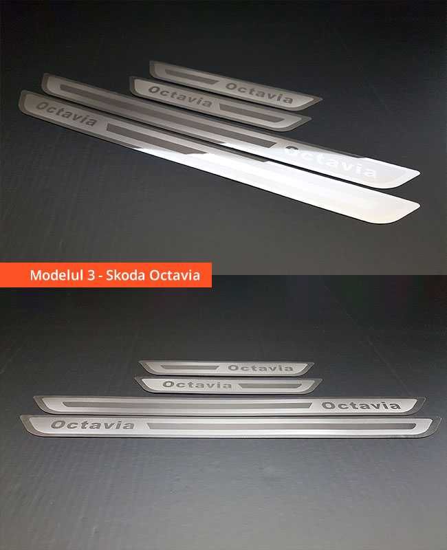 Ornamente INOX praguri (3 modele) - Skoda Octavia 2 / 3 / 4