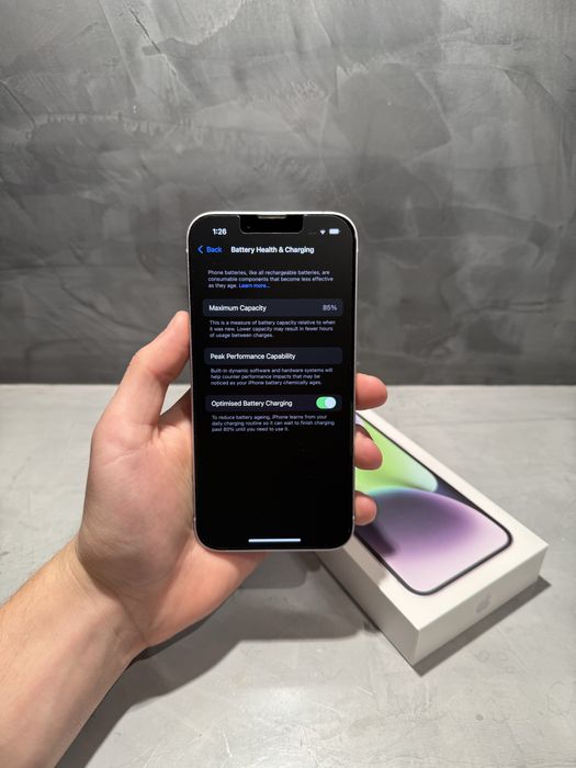 КАТО ЧИСТО НОВ Iphone 14 256 GB Purple