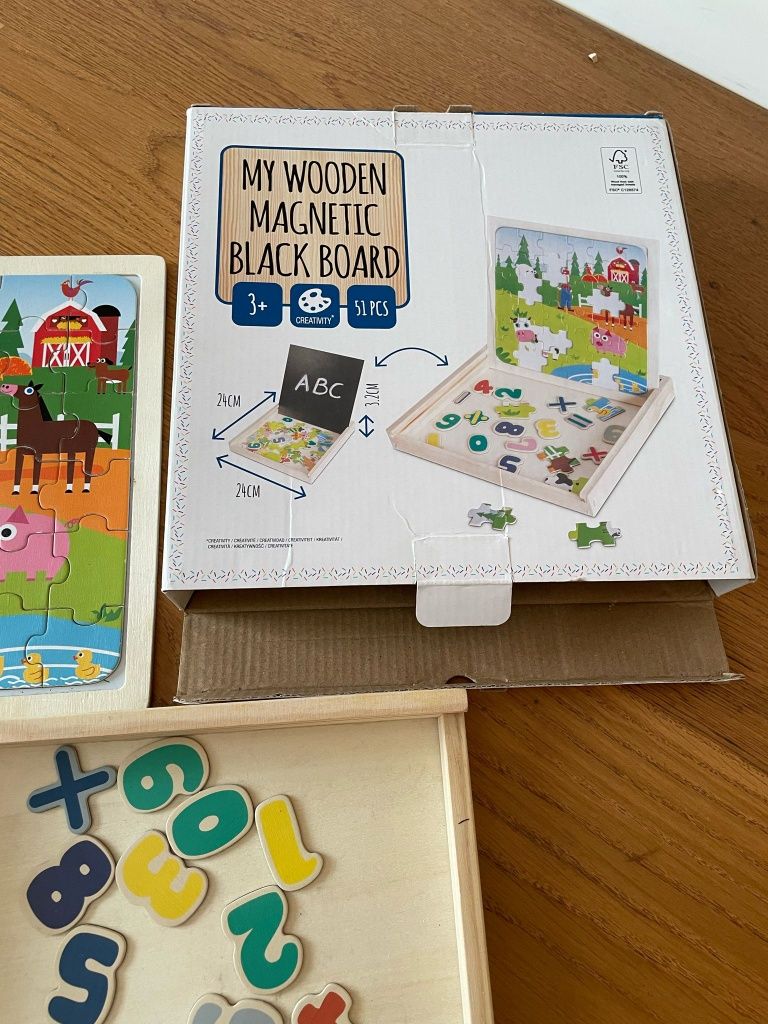 Joc magnetoc cu cifre și puzzle