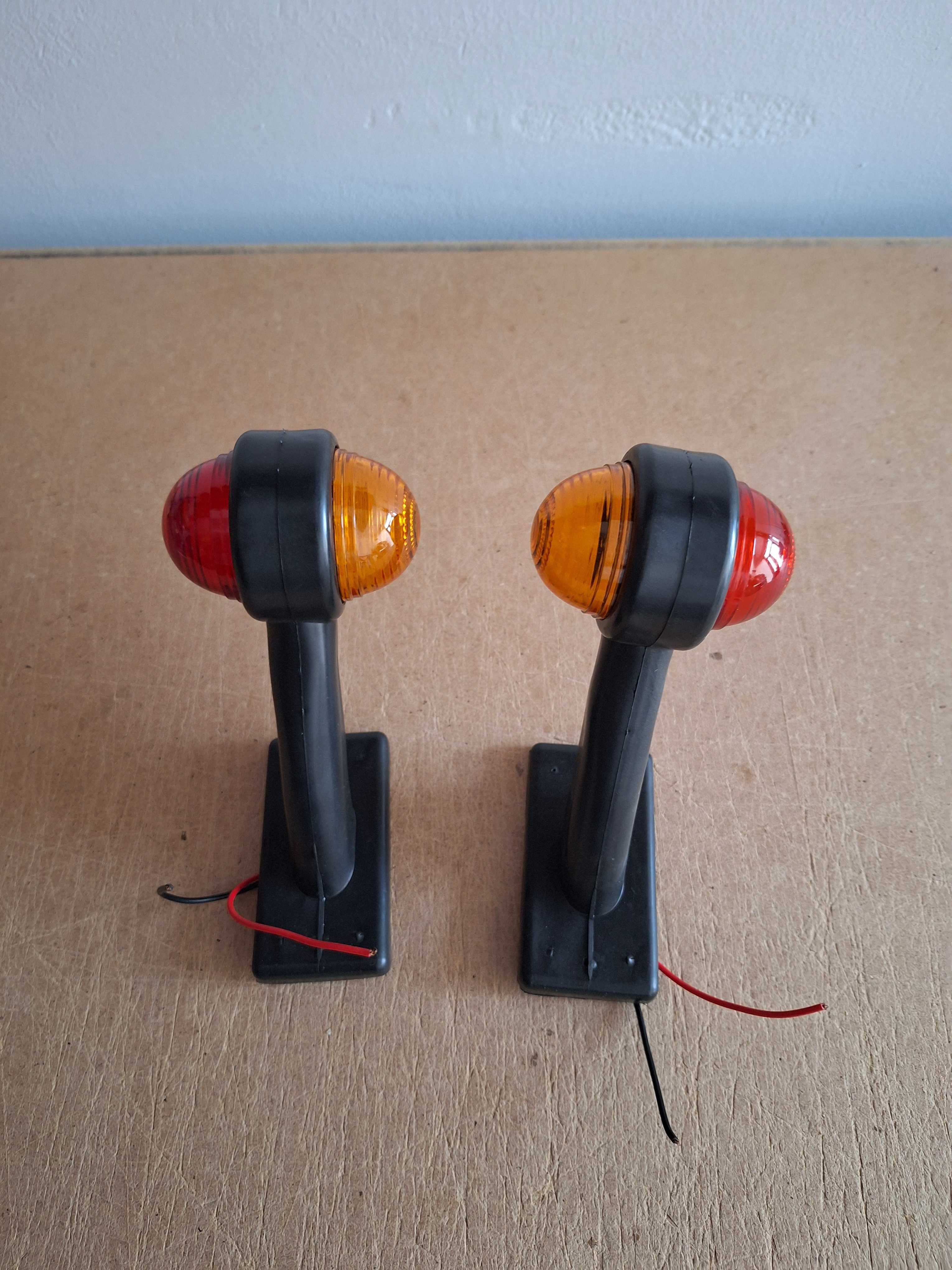 Lampi gabarit oblice, flexibile, led galben si rosu, 12-24V, set 2 buc