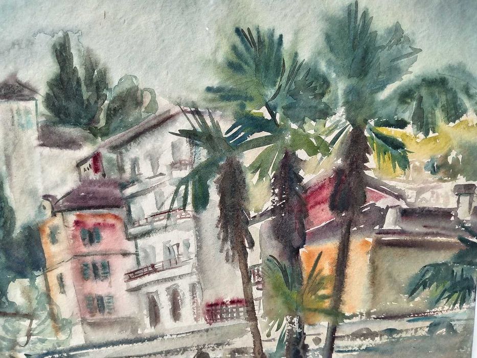 Tablou vechi acuarela  - nesemnat