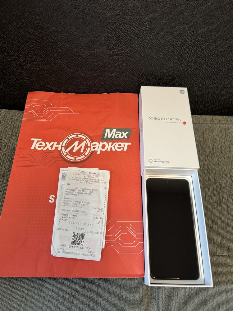 КАТО НОВ 512GB Xiaomi 14T Pro 5G Гаранция Техномаркет до 2027г. Black