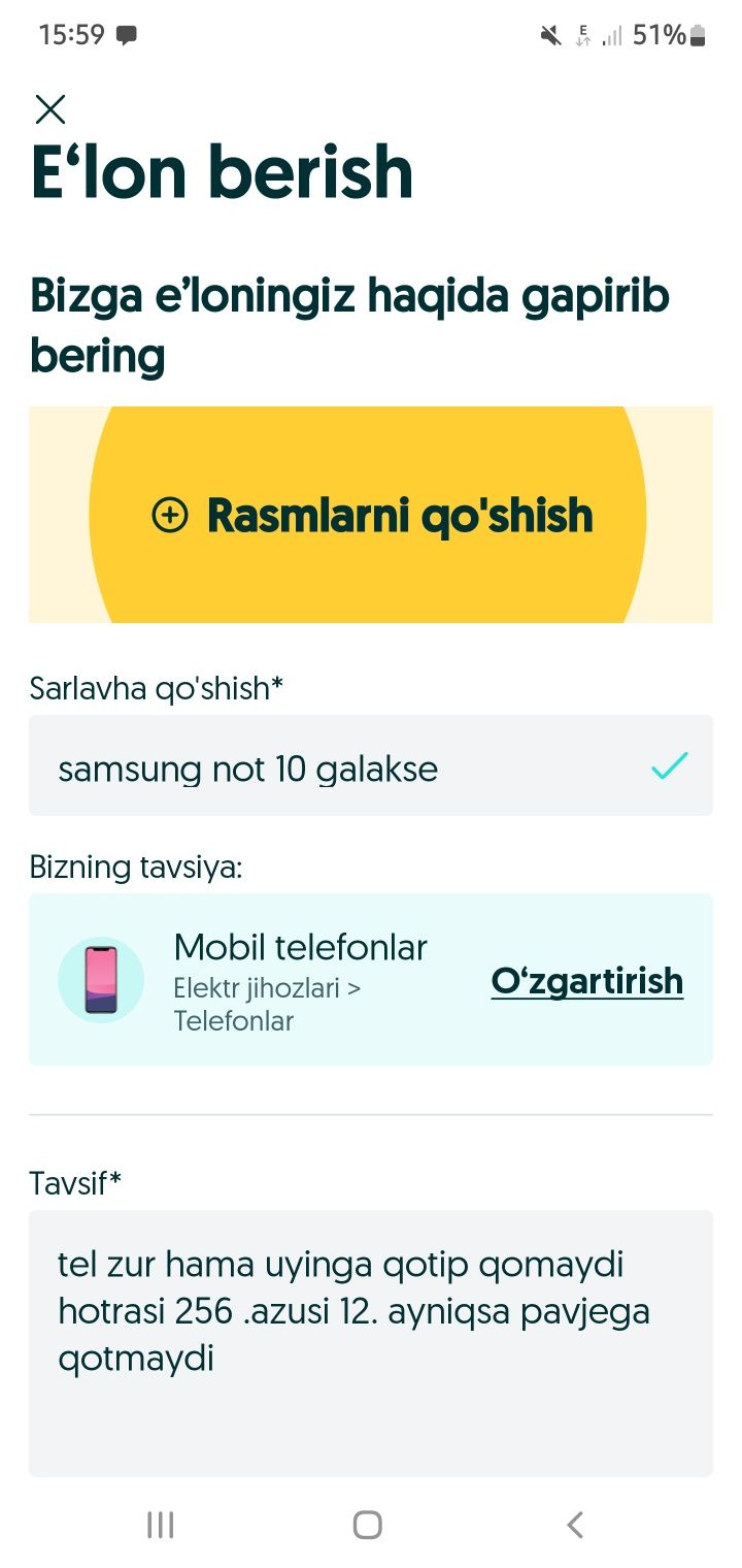 samsung not 10 galakse