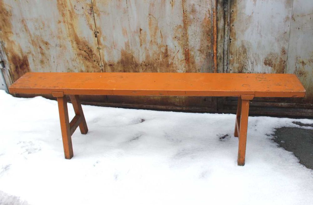 Лавочка скамейка из цельной доски