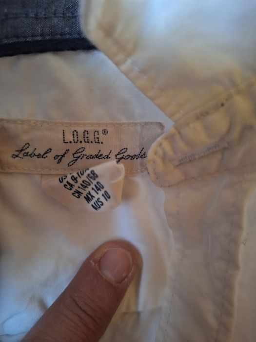 vand camasa alba baieti 140 cm