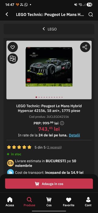 Lego 42156 Peugeot 9x8