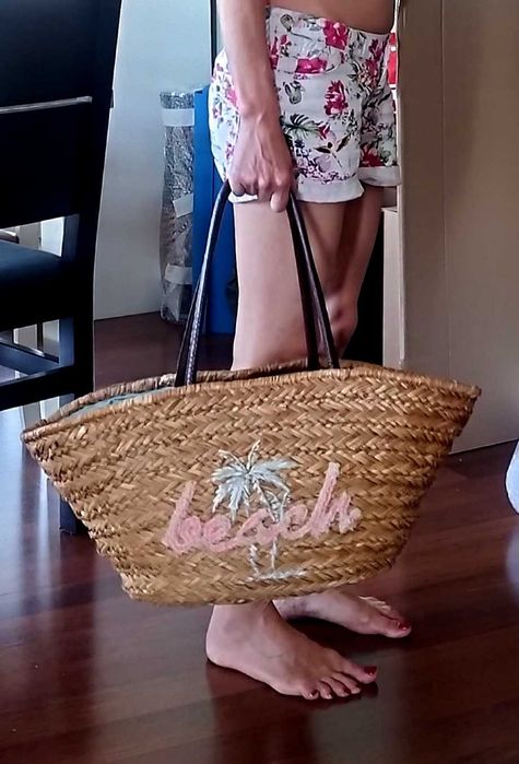 Плажна сламена  чанта