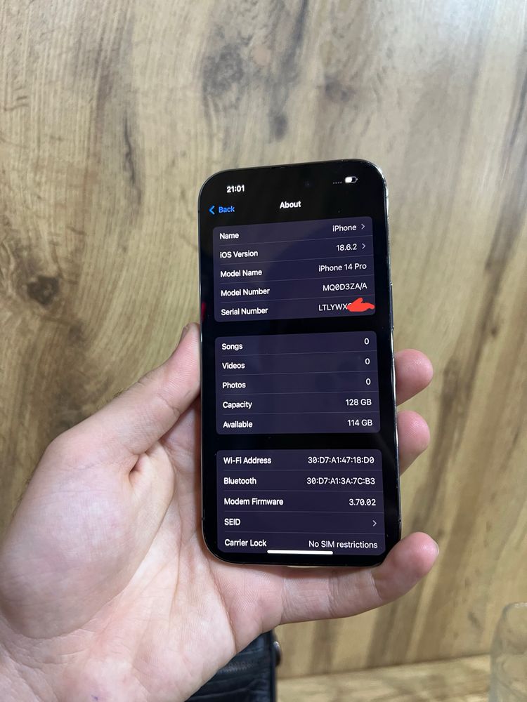 Iphone 14 pro 128gb Sim 90%