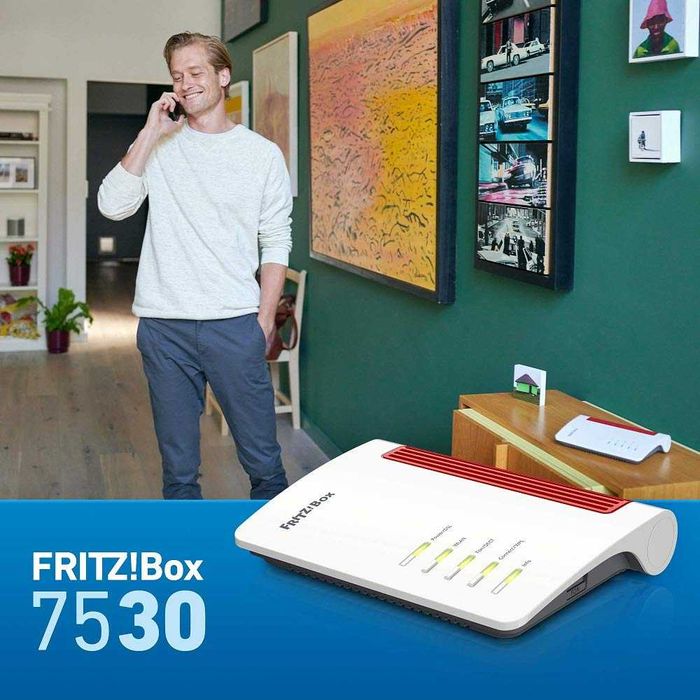 Нов мострен AVM FRITZ!Box 7530 WLAN AC+N рутер (DSL/VDSL 866 MBit/s ..