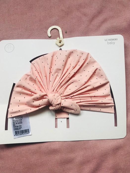 Шапочка тюрбан до 12 мес новая