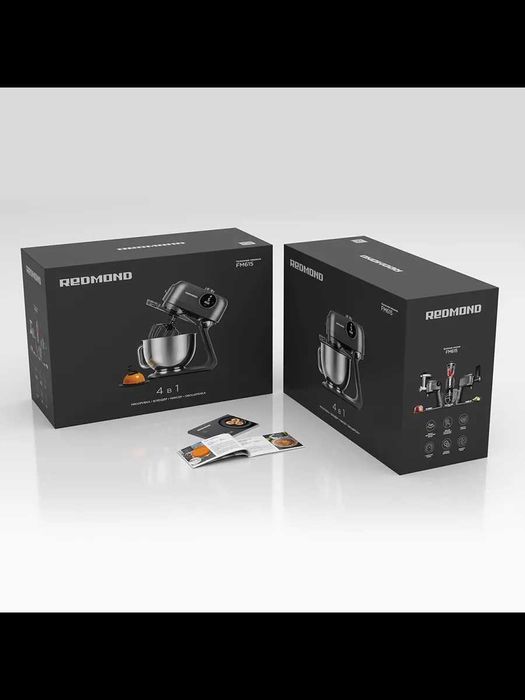 Кухонный комбайн 4 в 1 Redmond FM615, мясорубка, блендер, миксер