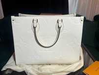 Geantă Louis Vuitton Onthego MM Monogram Empreinte – Crème Beige