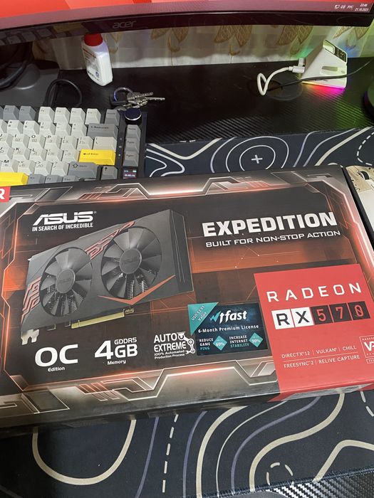 Asus RX 570 4GB OC — Отличное состояние