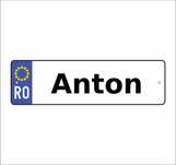 Placute auto personalizate cu nume CT