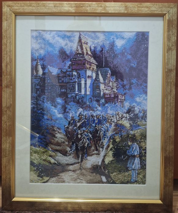 Tablou goblen cusut manual PARADA DE LA CASTEL