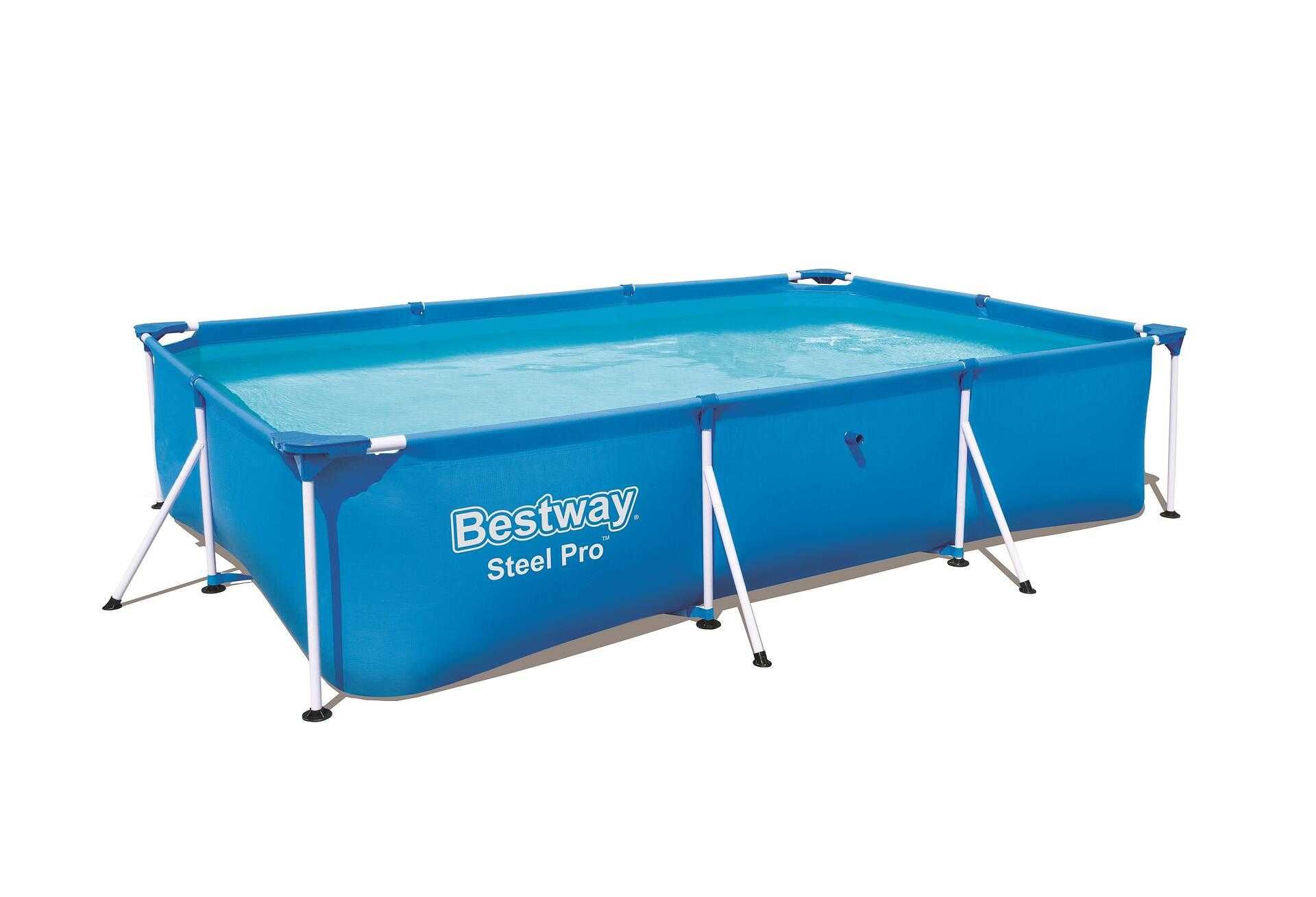 BESTWAY правоъгълен басейн 3.00m x 2.01m x 66cm Steel Pro