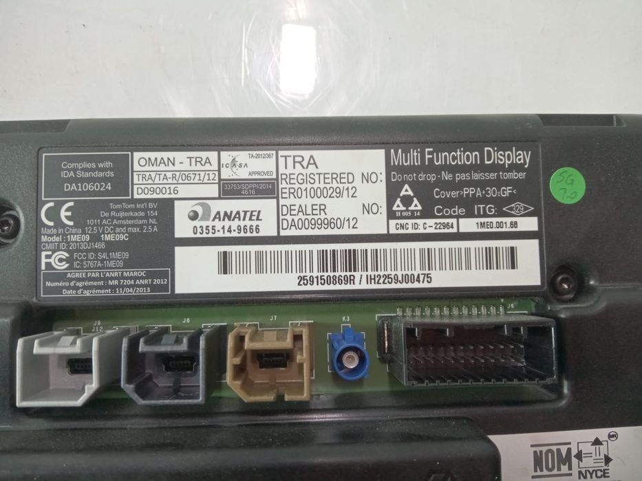 Display navigatie 259150869r Renault Zoe 1  [din 2012 pana  2020]