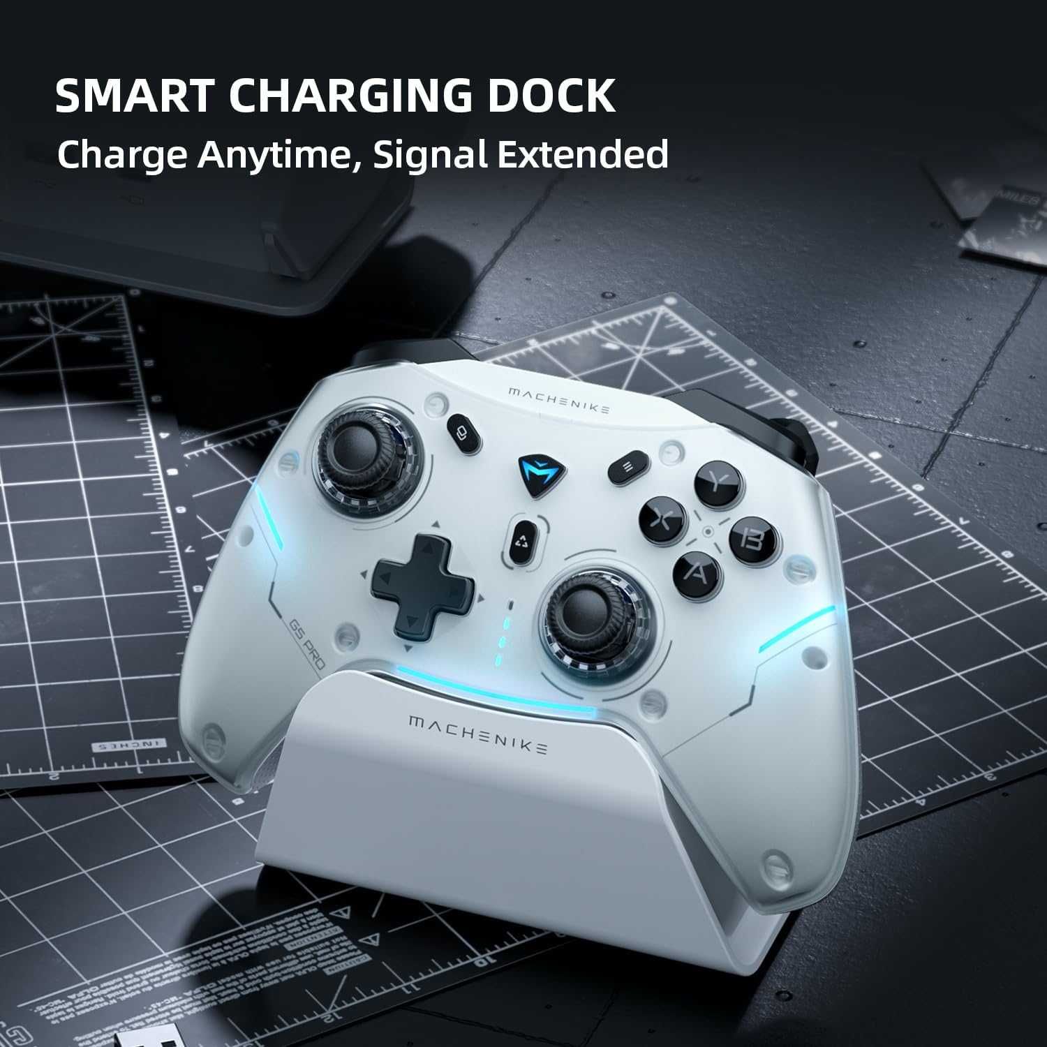 Machenike G5PROMAXSE Bluetooth PC контролер с докинг станция, бял