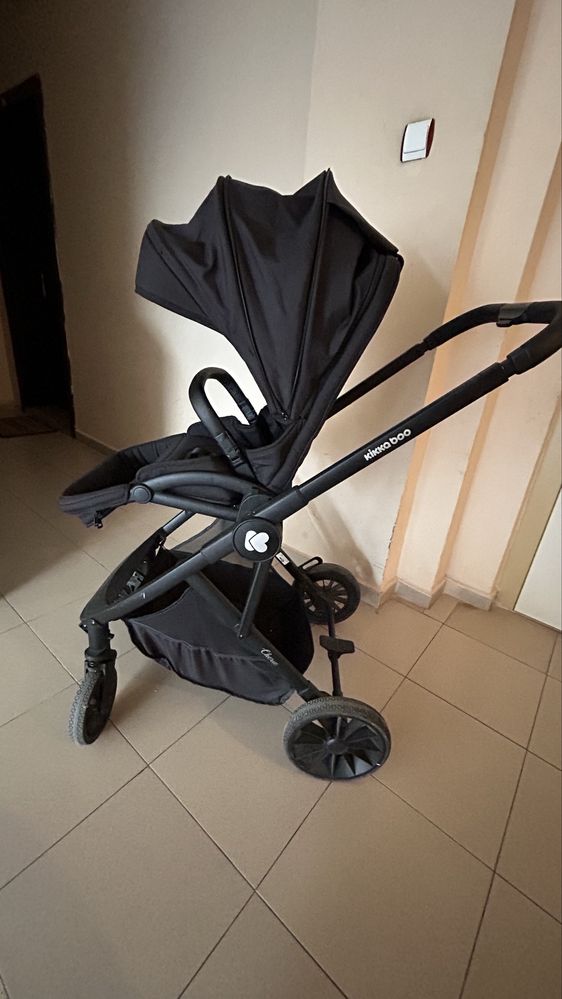 Комбинирана количка 3 в 1 Cherie Black KIKKABOO