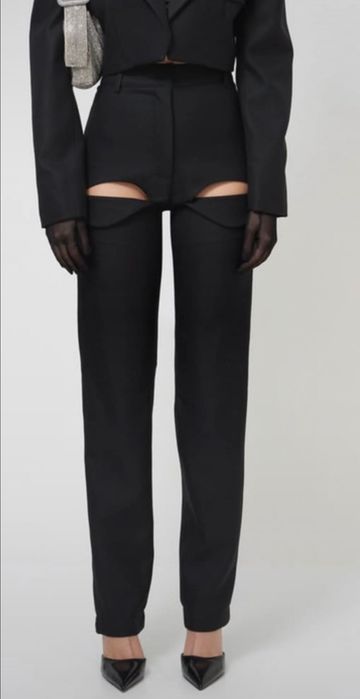 Pantaloni FEELS crăpături continut lână