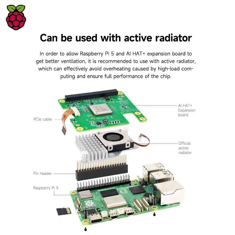Ai Ускоритель Hailo-8L 13tops - для Raspberry Pi 5RASPBERRY