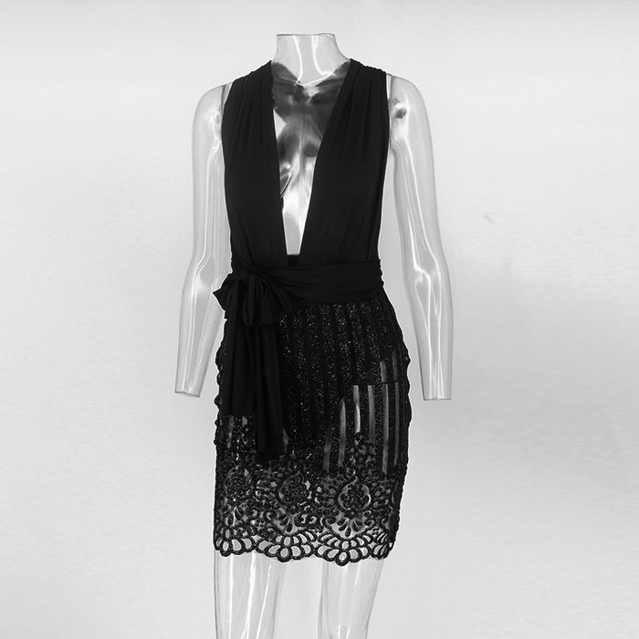 Rochie Milano neagra plasa Sexy eleganta paiete sclipici stil Zara