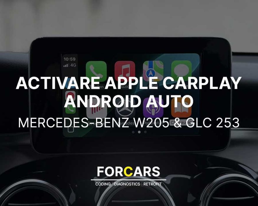 Activare Apple Carplay Android Auto Mercedes NTG5 C Class W205 GLC 253