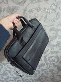Кожаный портфель (сумка) для нотбука и документов