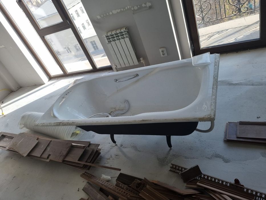 Чугунная ванна с фартуком