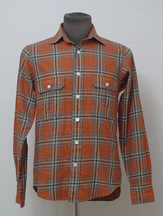 Camasa carouri Drake"s bumbac twill marimea S