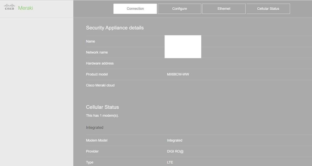 Cisco Meraki MX68CW –Router Enterprise cu 4G+WiFi – Perfect Funcțional