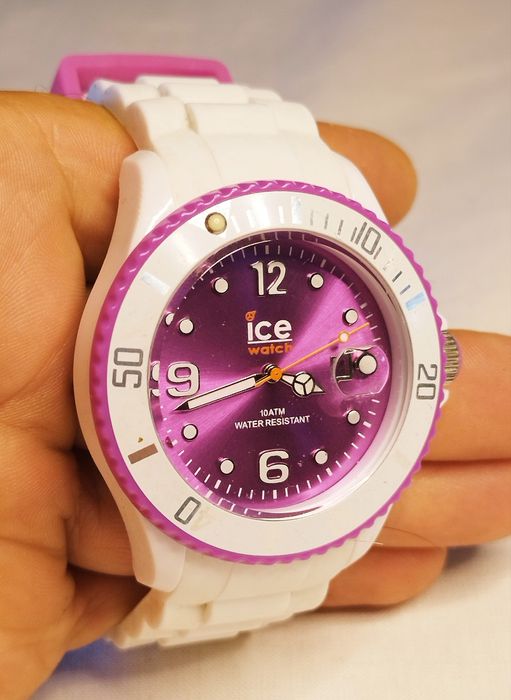 Ceas de damă Ice Original alb/purpuriu, SI.WV.S.S.1, cu quartz si dată