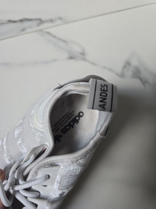 Adidas, 38, fete, catifea albi
