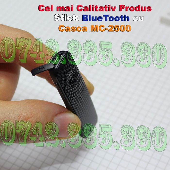 Stick Bluetooth Fara Fir/Colier cu Casca de Copiat Casti pentru copiat