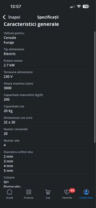 Moara cereale utiizata o singura data