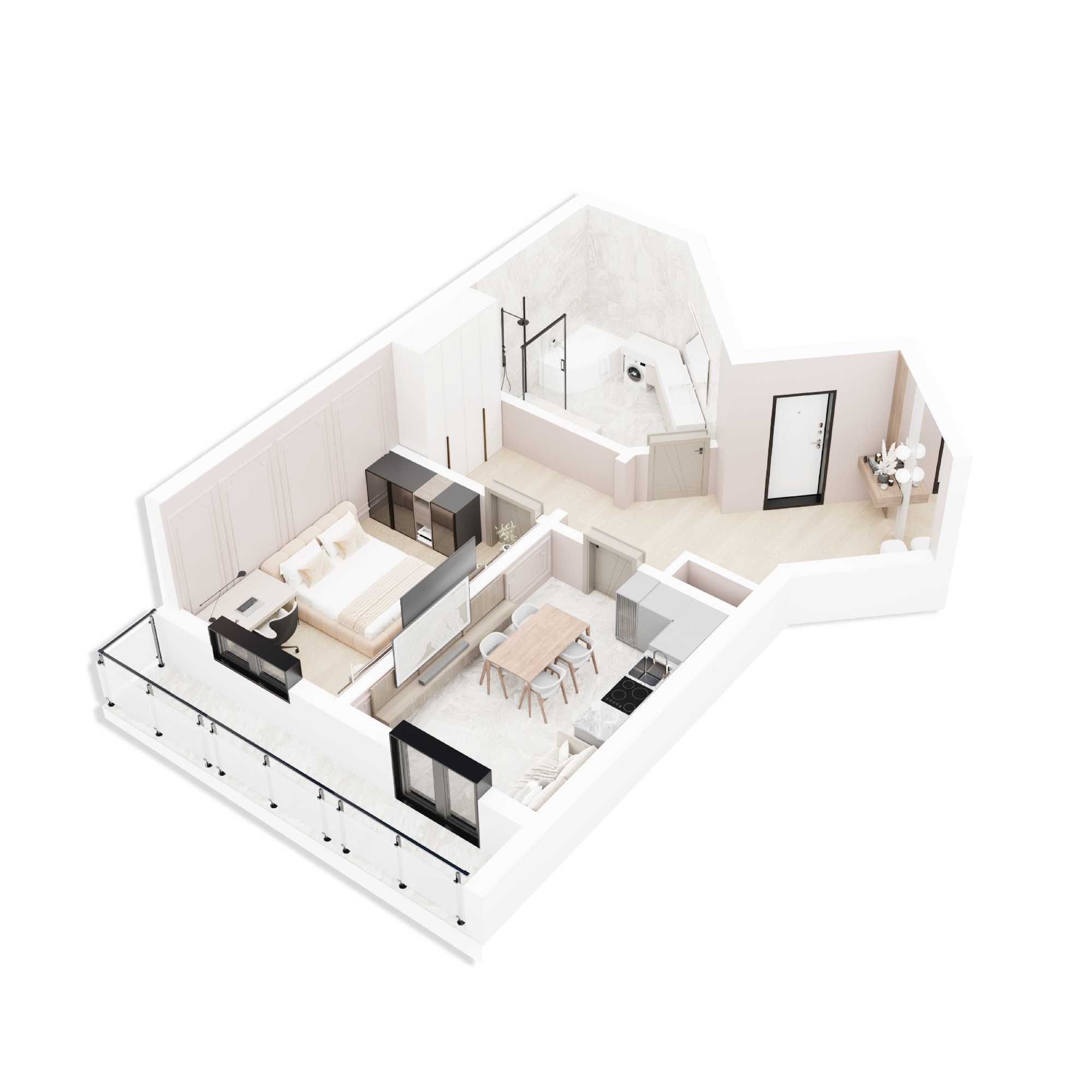 Продаётся 2х комн. квартира в новом ЖК BEKTEMIR RESIDENCE