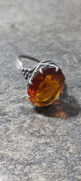 Серебряное кольцо 875 проба Цетрин винтаж СССР