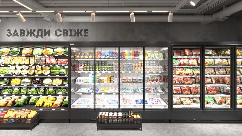 Vitrina verticala refrigerare COOLES - fara agregat/4 usi - 250 cm/NOU