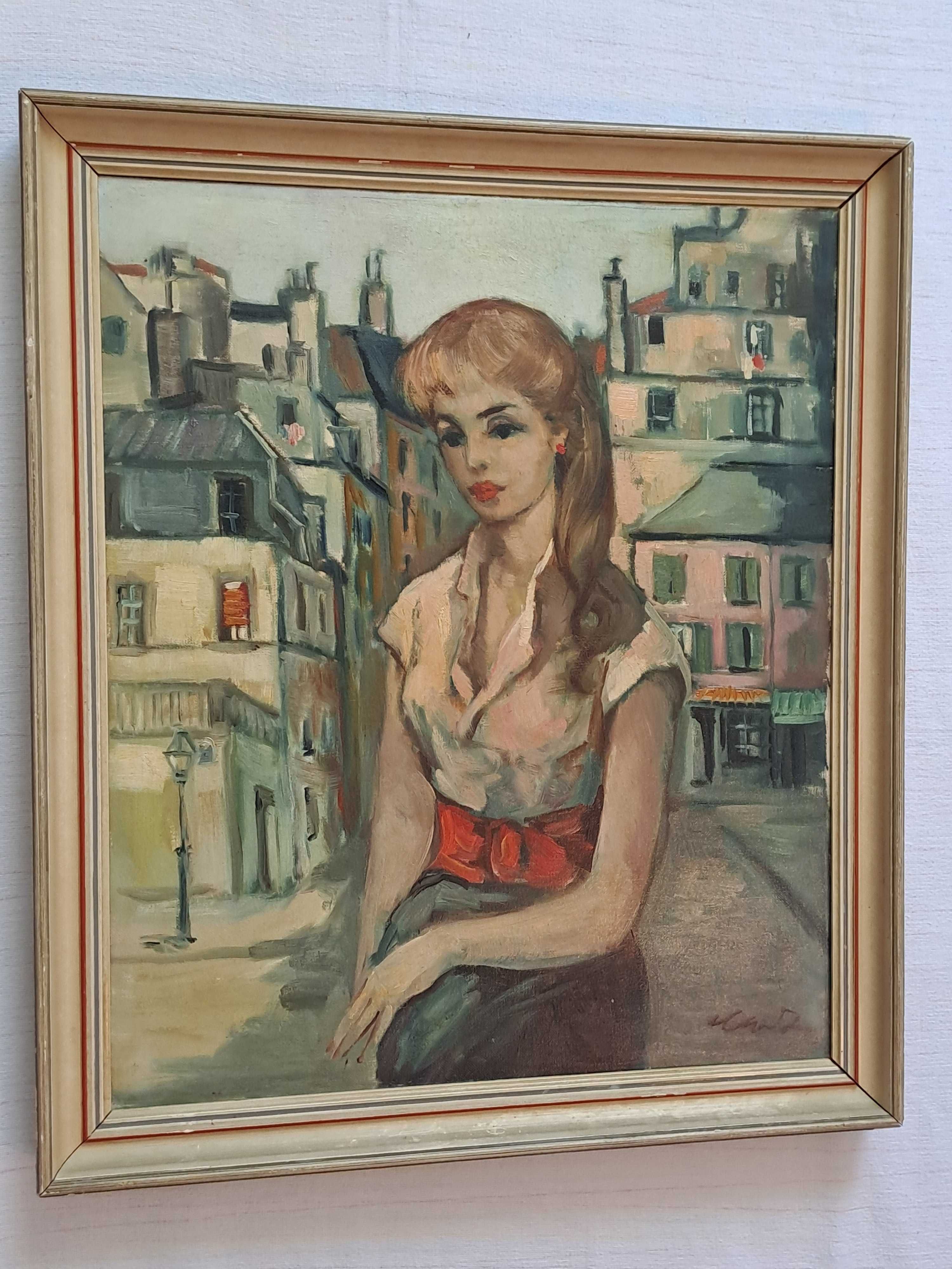 tablou pictura pe panza 57,5/67,5 cm semnat Aurel Naray