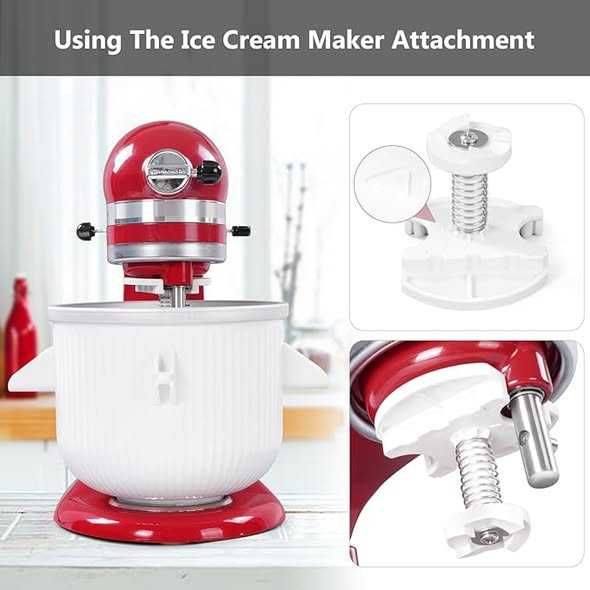 Accesoriu pentru înghețată și  sorbet, compatibil cu mixere KitchenAid
