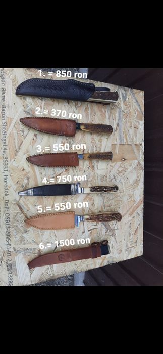 Set 5 cuțite handmade de firma