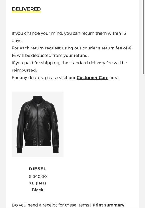 Diesel мъжко кожено яке XL