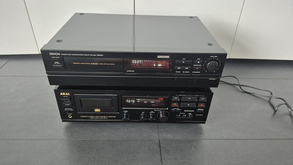 Casetofon deck Denon DRS-810 si Akai DX-57  3capete