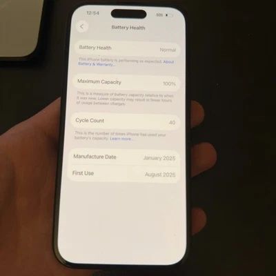 iPhone 15 A2846 - Black - 128GB (Boost Mobile Only) - 100% BH - Parts