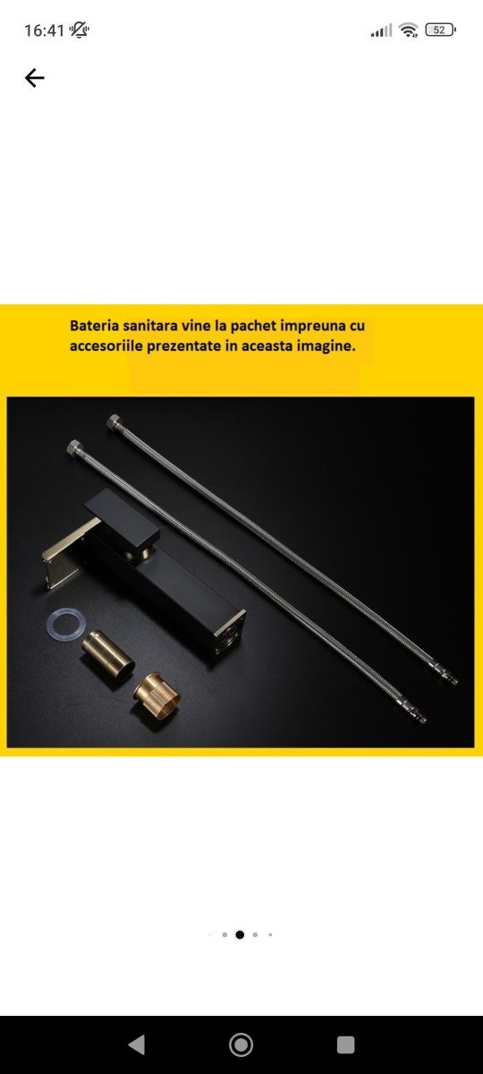 Baterie Sanitara Pentru Chiuveta sau Lavoar, Ideala Pentru Baie Lux