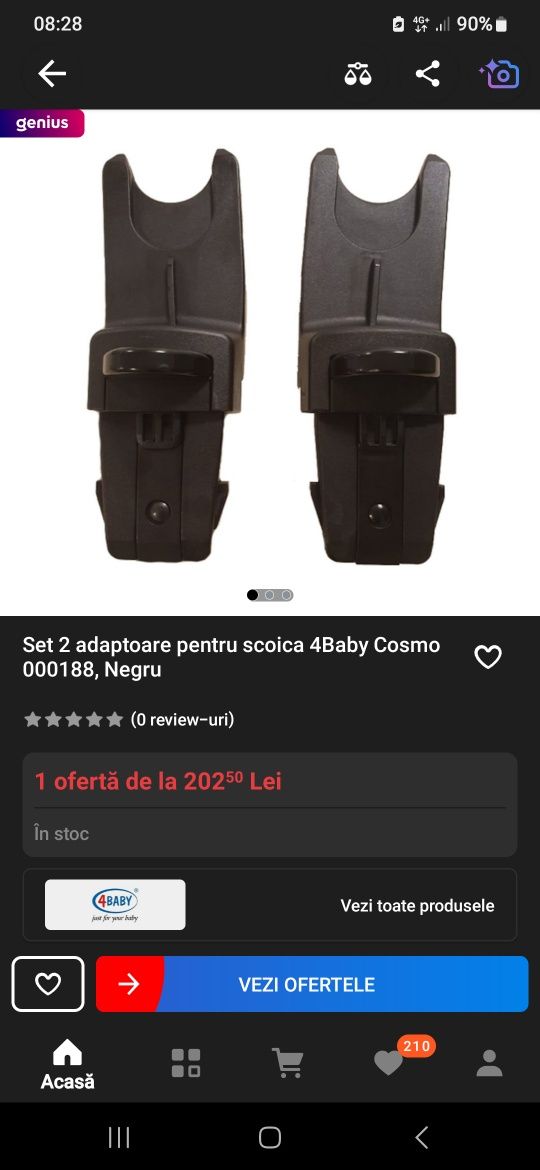 Adaptoare pentru scoica 4Baby Cosmo