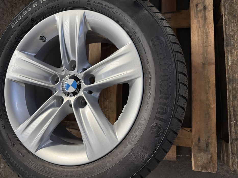 Jante aluminiu originale BMW style 391 cu anvelope de iarna 225/55 R16